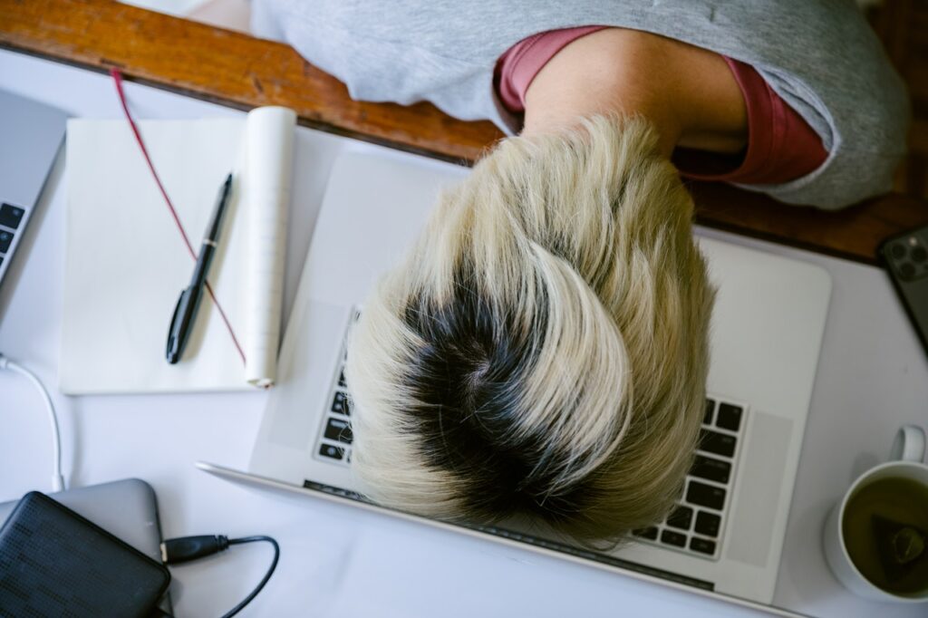 Woman unable to focus