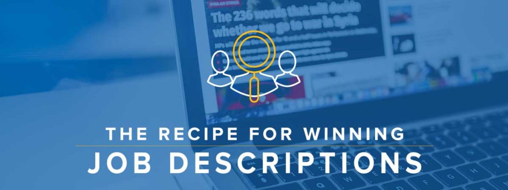 recipe for winning job description banner